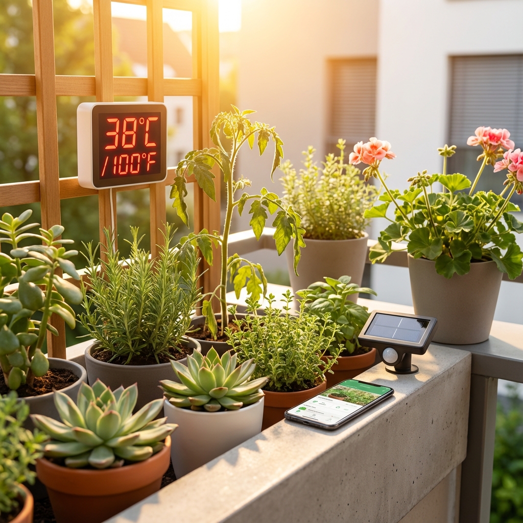 Rooftop proof (composite): 149 days, 922 watering events, less guesswork